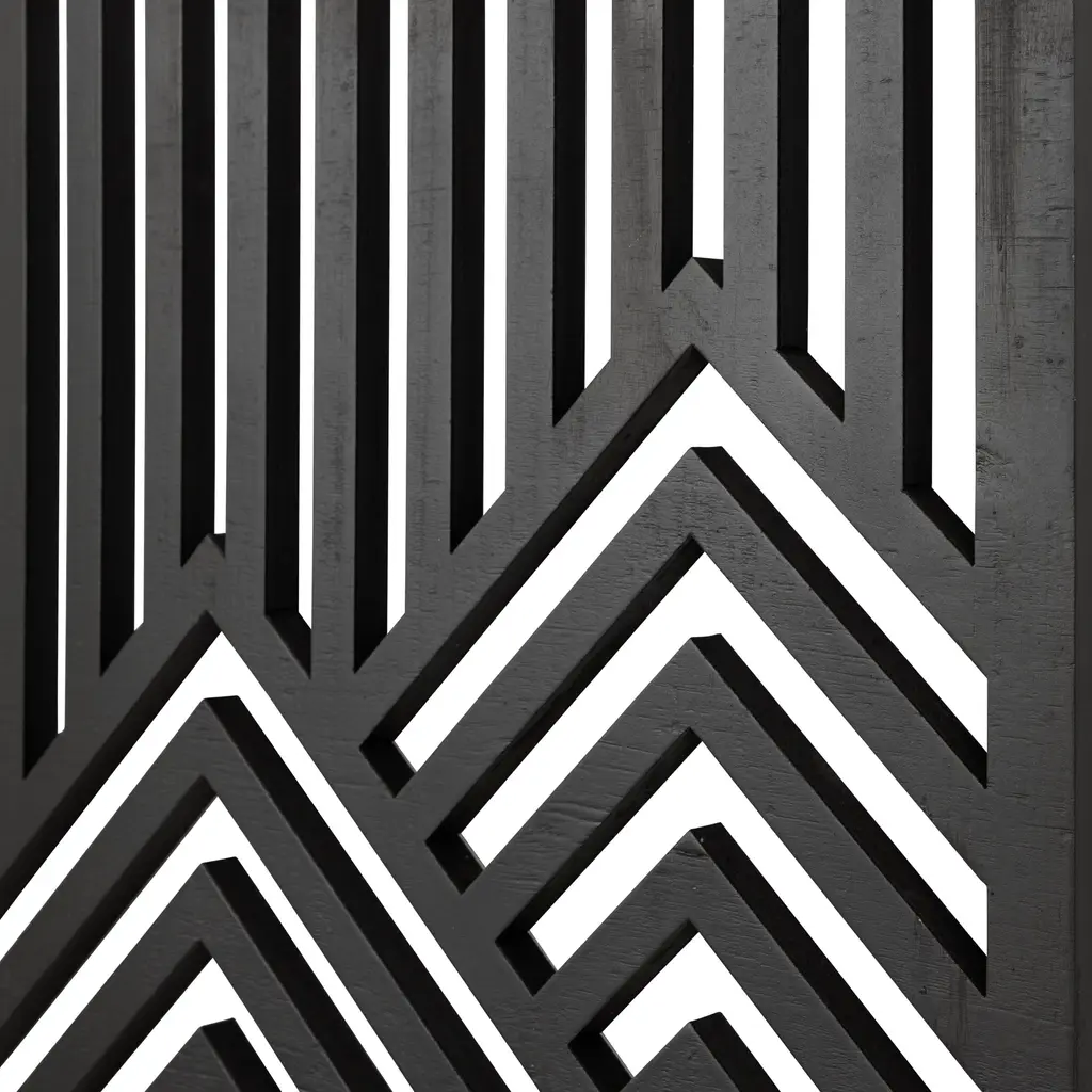 Kate And Laurel Montour Wall Art Plaque Set - 2 Piece - Wood - Black