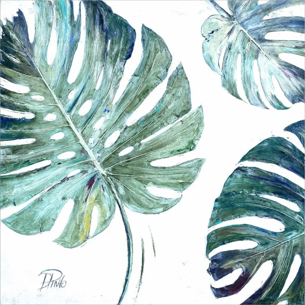 Patricia Pinto 'Organic With Blues I' Canvas Art - 24 X 24