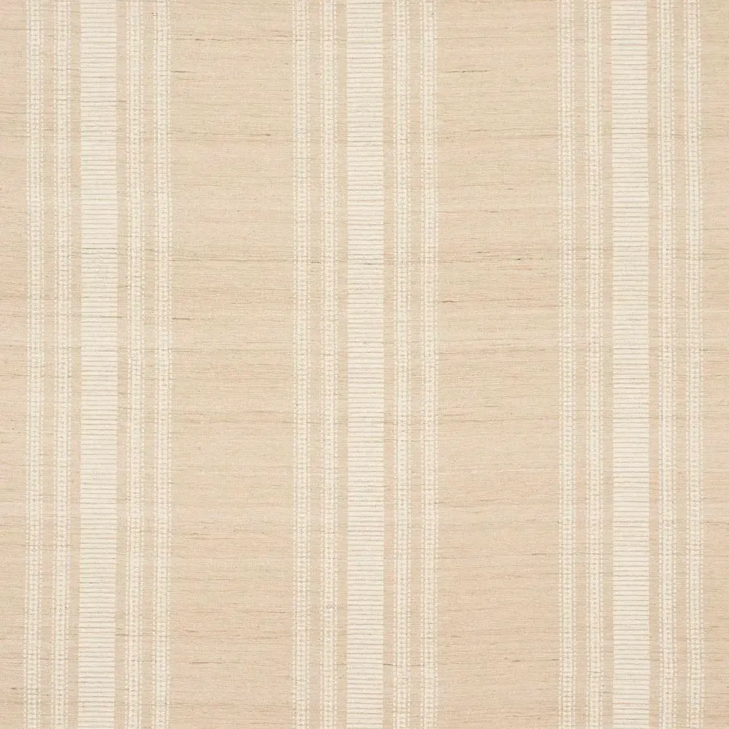 Schumacher Cassia Handwoven Silk Stripe Fabric In Natural