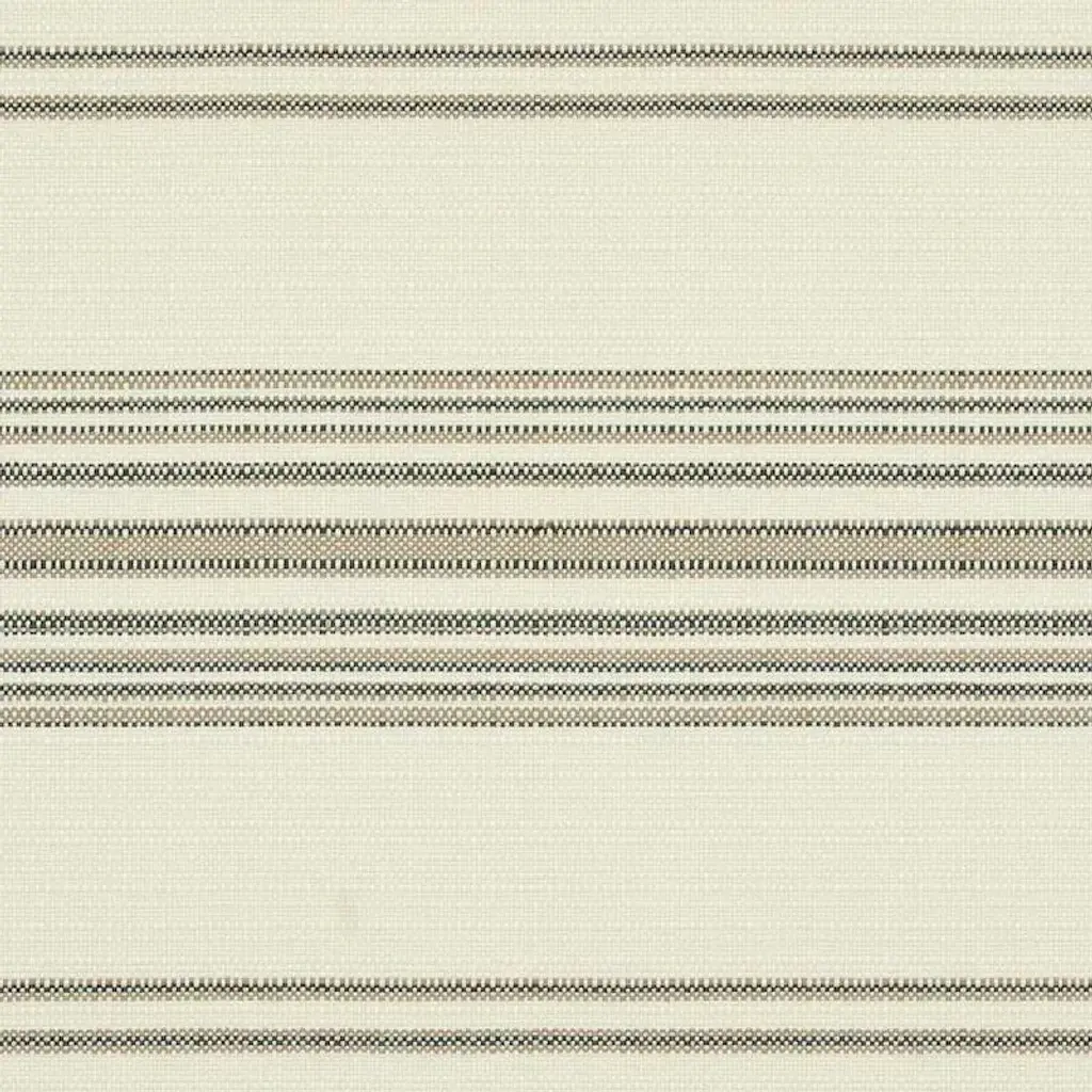 Schumacher Solana Stripe Indoor & Outdoor Fabric In Stone