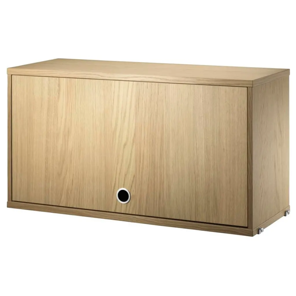 String Cabinet With Flip Door, 78 X 30 Cm, Oak