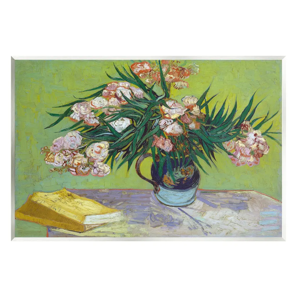 Stupell Classic Flowers & Books Wall Plaque Art Design By Vincent Van Gogh - 19 X 13