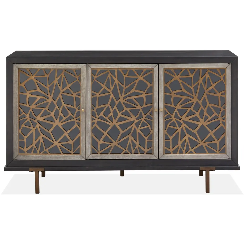 Transitional Server With Wine Bottle Storage