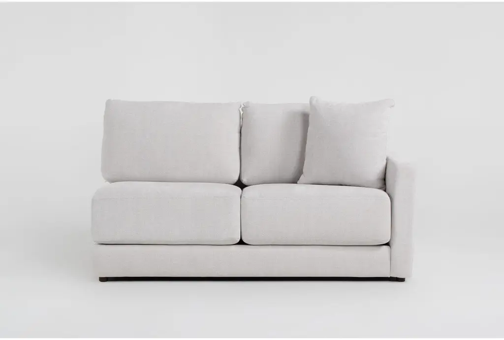 Alicia Greige Chenille Right Arm Facing Loveseat