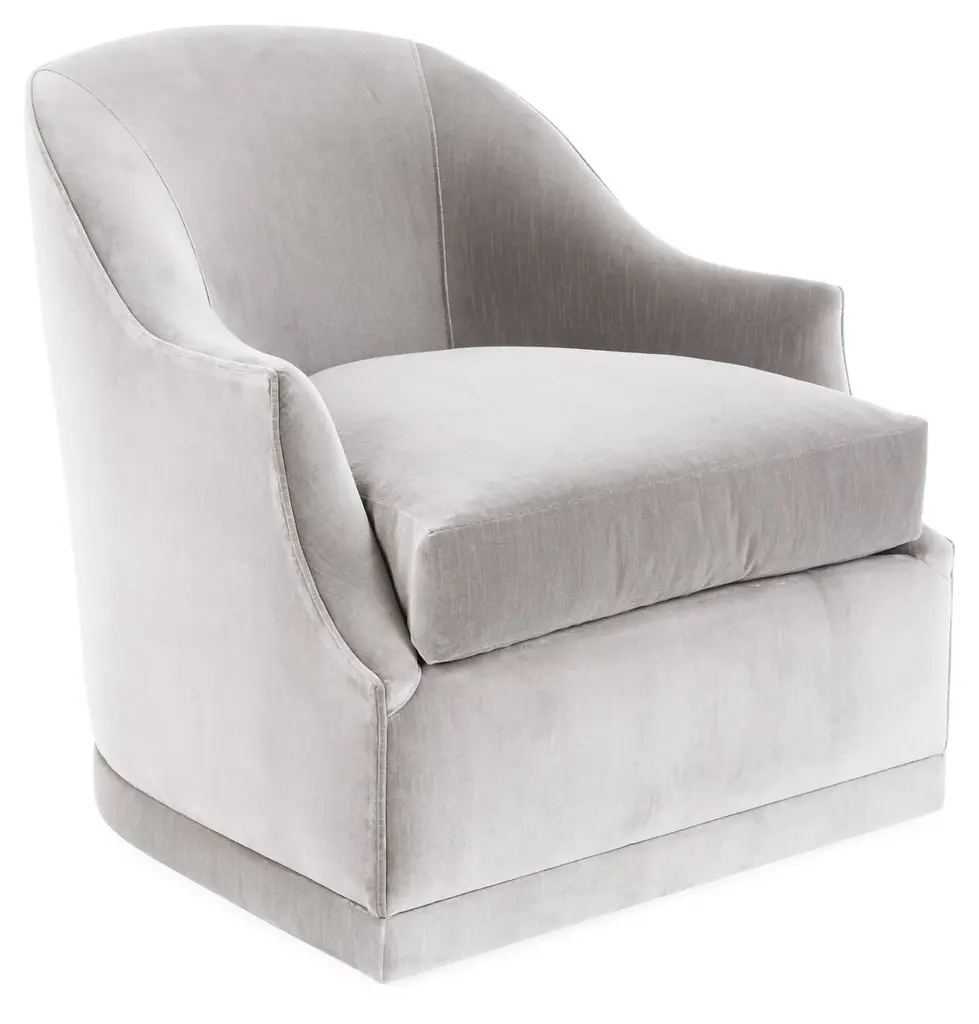 Bridget Velvet Swivel Club Chair